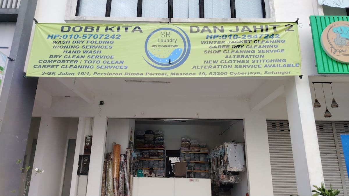 SR Laundry shopfront signboard in Cyberjaya