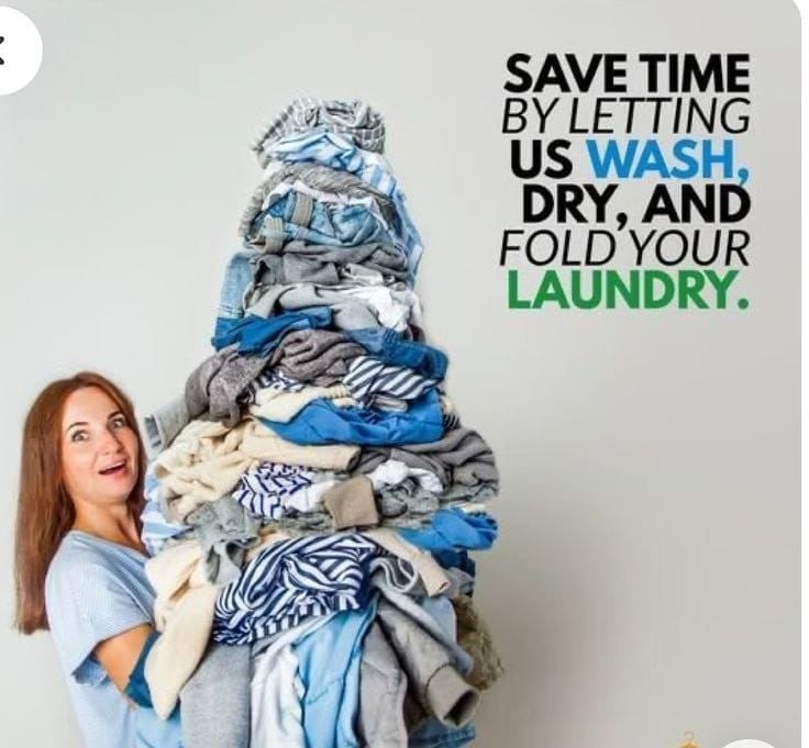 Save time by letting us wash, dry, and fold your laundry